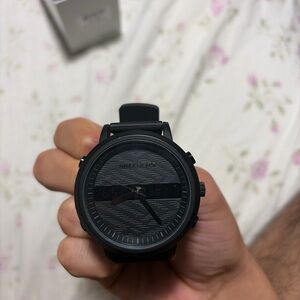 Skechers Black Sport Watch – Rubber Strap, Water Resistant.